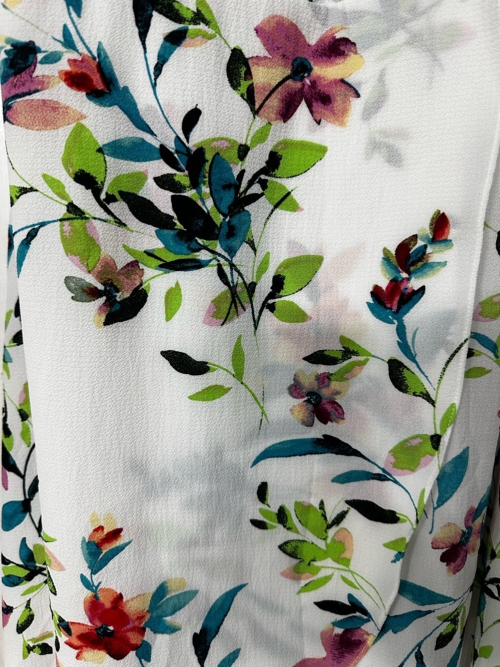 NWT IZ Byer Floral Wrap Dress XXL White High Low Ruffle Boho Spring - Picture 6 of 6
